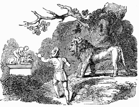 THE FORESTER AND THE LION. THE FORESTER AND THE LION.