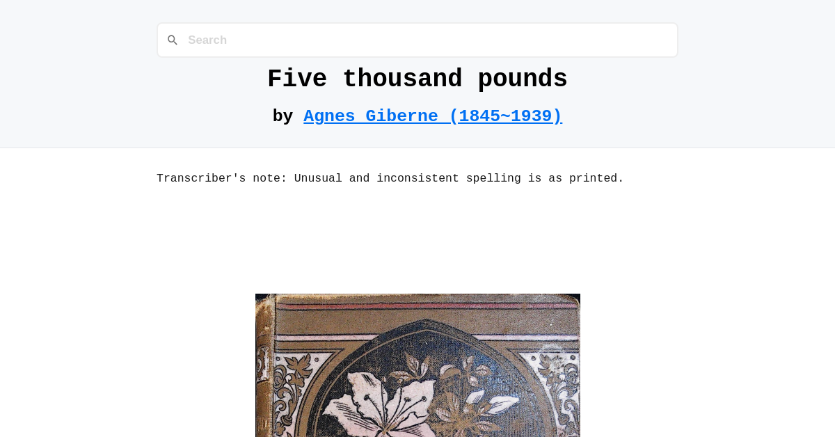 Five thousand pounds