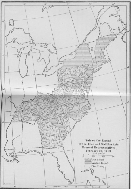 Vote on the Repeal of the Alien and Sedition Acts House
of Representatives February 25, 1799