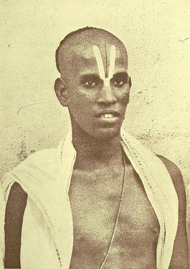 Another Brahman, much duller than the last. This and the two preceding photographs are perfect as a study of three types of Brahmanhood as we have it in Southern India—keen, thoughtful, dull.