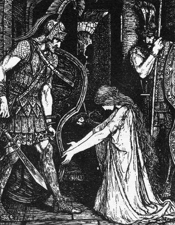 MENELAUS REFRAINS FROM KILLING HELEN AT THE INTERCESSION
OF ULYSSES.