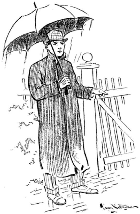 "AT THE GATE HE TURNED FOR A LONG BACKWARD LOOK."