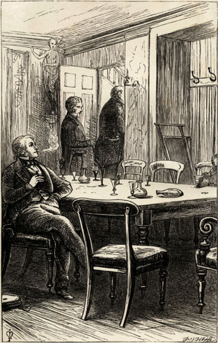 And then they all marched out of the room,
      each with his own glass.