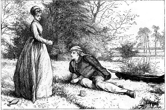 He drank his sherry and soda-water,
      and lit his pipe, and lay there on the
      lawn, as though he were quite at home …