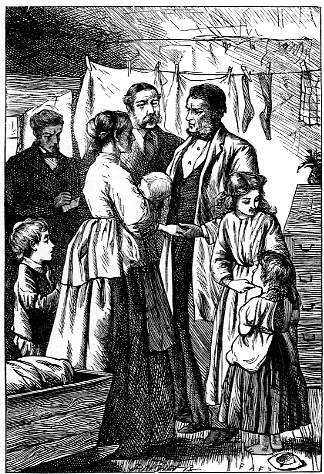 'The big loaf;--that's what we want,' said one mother
      of many children, taking Sir Thomas by the hand.