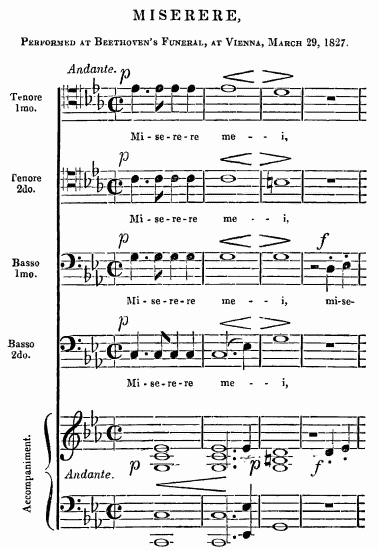 musical notation
MISERERE,
PERFORMED AT BEETHOVEN'S FUNERAL, AT VIENNA, MARCH 29, 1827.
