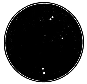 Fig. 62.

η LyrÃ¦. A double-binary star.
Each couple revolves, and
the couples probably also revolve
round each other. (After
Chambers.)