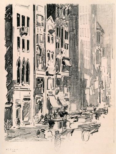 COMMERCE, WITH GIANT STRIDE, IS MARCHING UP THE STATELY
AVENUE. THE STORY OF A BUSINESS HOUSE THAT BEGAN IN THE NEIGHBOURHOOD OF
CHERRY HILL, MIGRATED TO GRAND STREET, THENCE TO BROADWAY AND UNION
SQUARE, AND AGAIN TO THE SLOPE OF MURRAY HILL, IS, IN EPITOME, THE STORY
OF THE CITY ITSELF