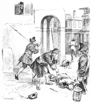 “SAW HIM DISAPPEARING JUST AS THEY CAME UPON THE BODY”
(p. 52).