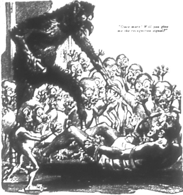 "Once more! Will you give me the recognition
signal?"