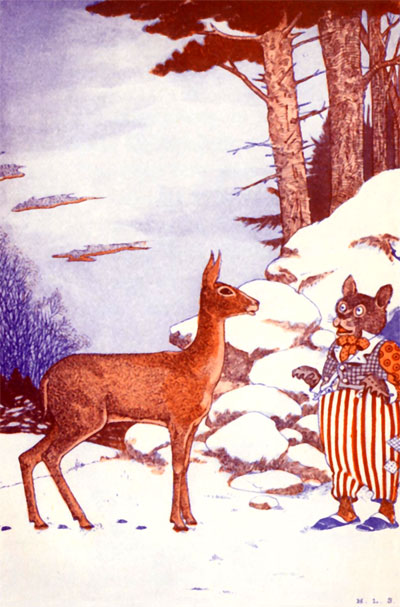 Nimble Deer Tells Cuffy Bear About His Horns Nimble Deer Tells Cuffy Bear About His Horns.