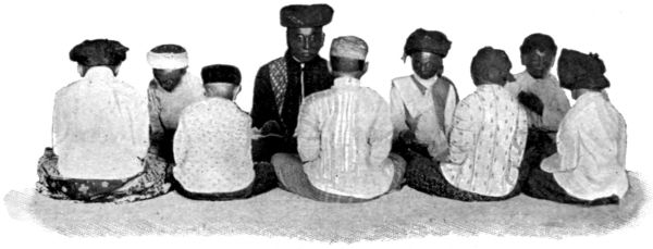 Priests with their Guru or Teacher