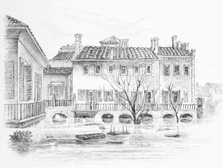 THE HÃTEL DE LONDRES DURING THE FLOOD.