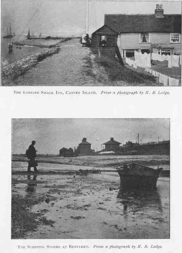 THE LOBSTER SMACK INN, CANVEY ISLAND.
From a photograph by R. B. Lodge.
THE STEPPING STONES AT BENFLEET.
From a photograph by R. B. Lodge.