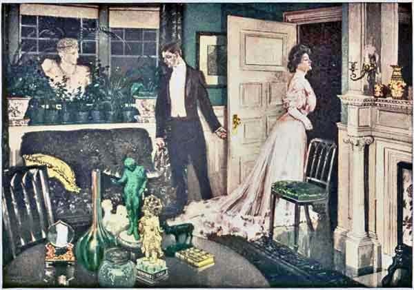 I swept past him with my nose in the air, trying to
look like Mother