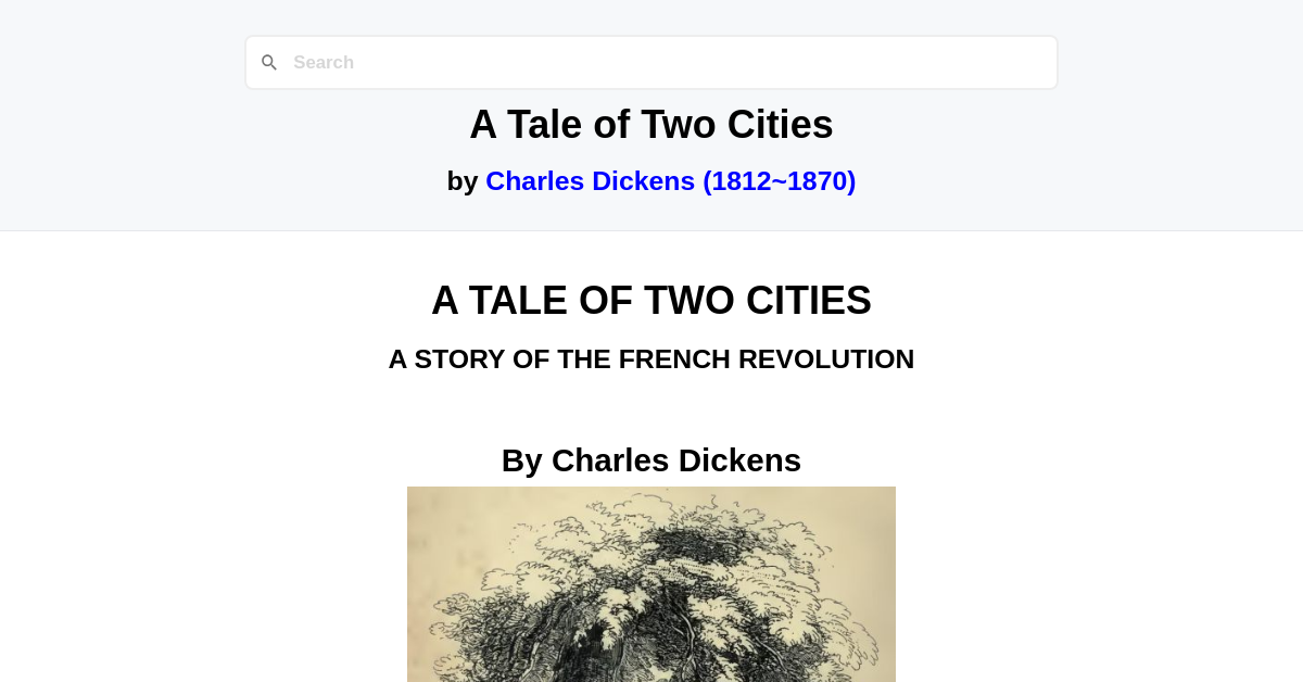 A Tale of Two Cities by Charles Dickens (1812~1870)