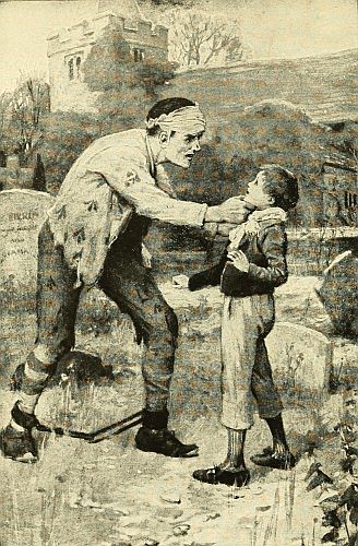 "Keep Still, You Little Imp, or I'll Cut Your Throat."   Page 185