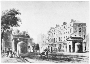 Image unavailable: KNIGHTSBRIDGE TOLL-GATE, 1854.