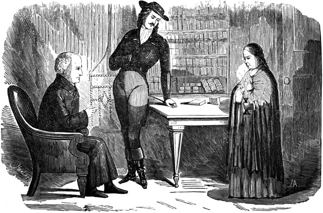 Babet Blais, here is an affair of blackest tinder,
whereon your bated breath has blown already, until it glows upon
your guilty face.