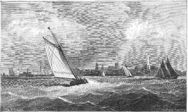 New Castle From The River Illustration: New Castle From The River