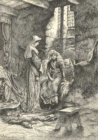 “She was too young and too delicate to reject
civilization, and she let Christina braid her hair, bathe her,
and arrange her dress, with sensations of comfort that were
almost like health.”—Page 37