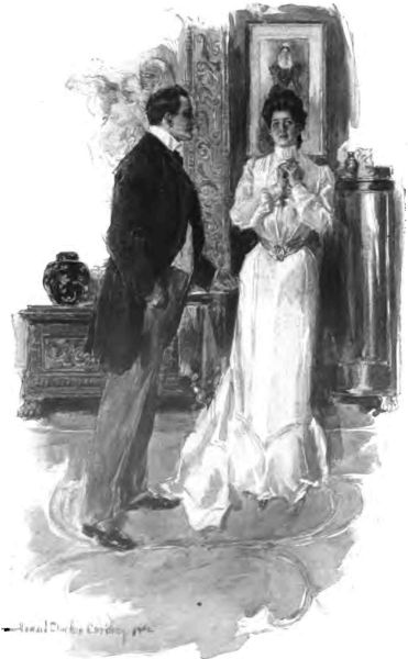 "I will place the crown upon your head," said the
actor-manager; "only promise not to reproach me when you find for
yourself that it is only pasteboard!"