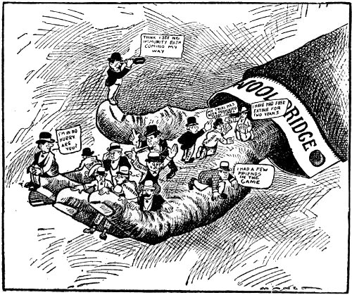 He'll have to act faster, or somebody will slip between
his fingers.