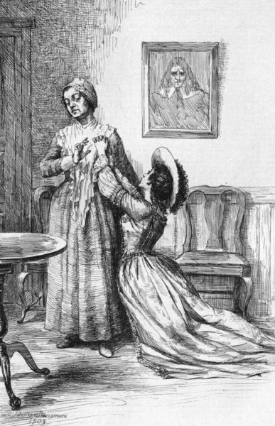 ROXANA'S DAUGHTER AND THE QUAKER

Here the girl importuned her again with the utmost
earnestness, and cried bitterly