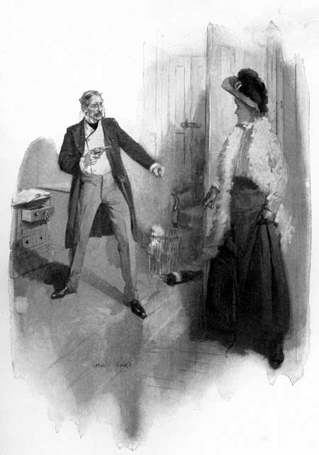 It was the fire-eating and prison-inspecting colonel
himself. He was ready for me, a revolver in his hand.