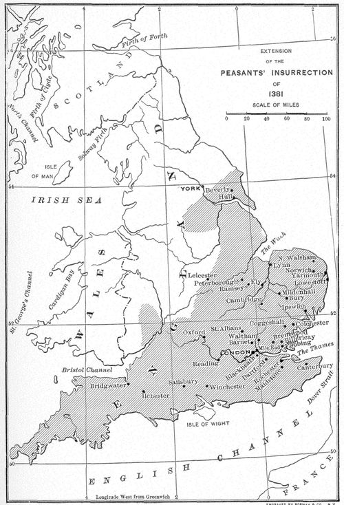 Extension Of The Peasant's Insurrection Of 1381.