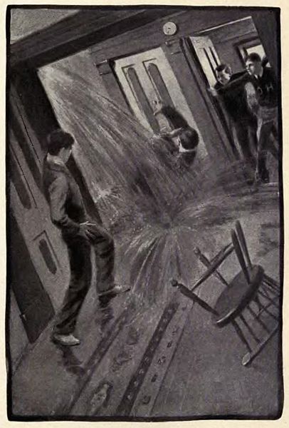 The former supercargo was washed off the steps and came
down flat on his back.—Page 225.