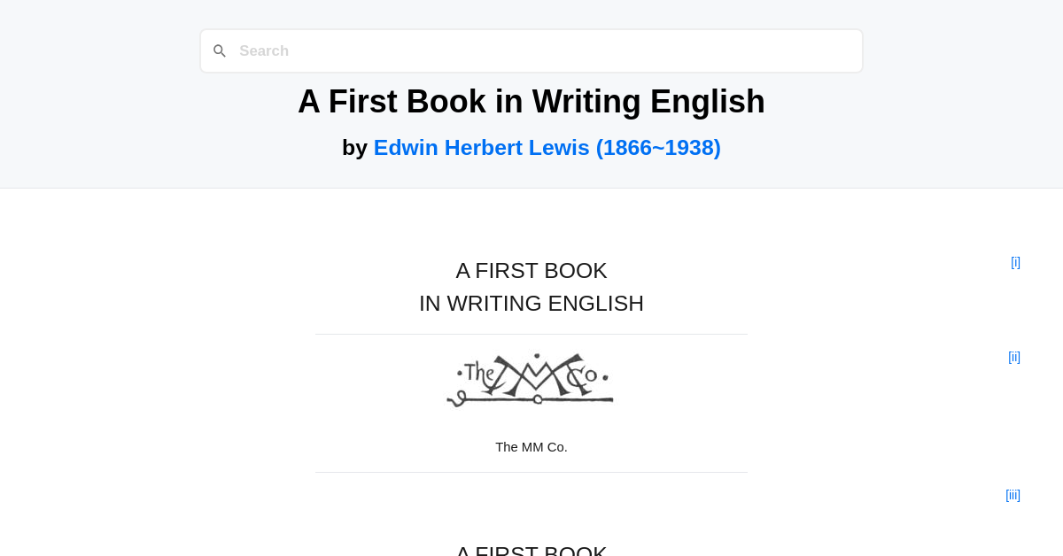 A First Book in Writing English by Edwin Herbert Lewis (1866~1938)