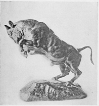 From the collection of the late Cyrus J. Lawrence, Esq.

The Prancing Bull

("TAUREAU CABRÃ")

From a bronze by Barye