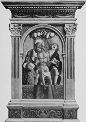 In the Metropolitan Museum, New York.

PietÃ 

From a panel by Carlo Crivelli