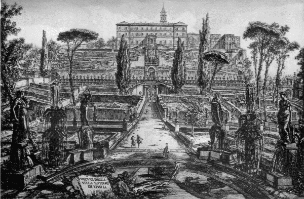 Villa d'Este in 1740

From an etching by Piranesi