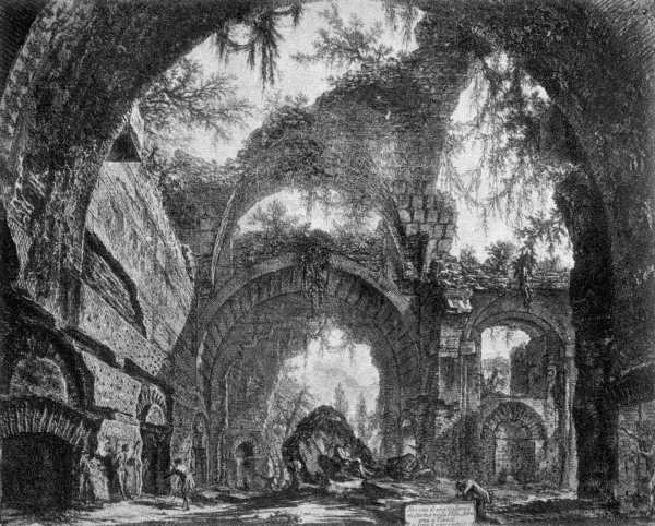 Ruins of a Gallery of Statues in Hadrian's Villa

From an etching by Piranesi