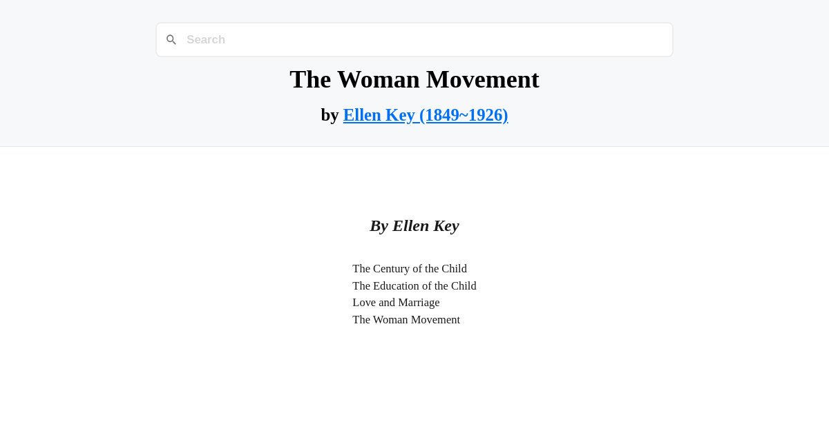 The Woman Movement