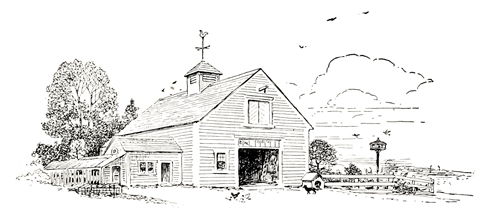 This is the barn which the farmer had filled