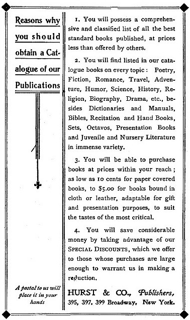 Reasons why
you should
obtain a Catalogue
of our
Publications ad page