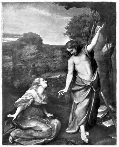 CHRIST APPEARING TO MARY MAGDALENE IN THE GARDEN (NOLI
ME TANGERE) Prado Gallery, Madrid