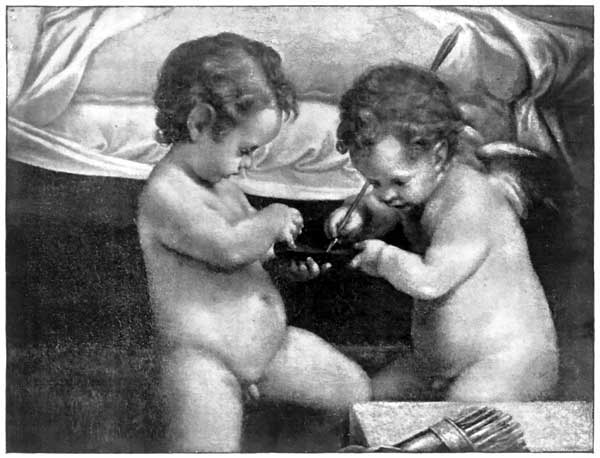 CUPID SHARPENING HIS ARROWS (DETAIL OF DANAË) Borghese
Gallery, Rome