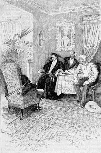 "Rodolph Addressed the Schoolmaster"
Etching by Mercier, after the drawing by Frank T. Merrill
