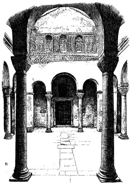 THE ATRIUM AND WESTERN FAÃADE, CATHEDRAL, PARENZO
