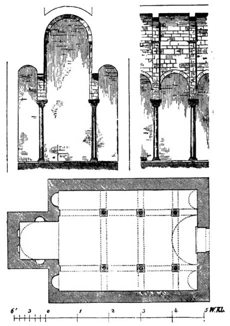 PLAN AND SECTIONS, S. BARBARA, TRAÃ
