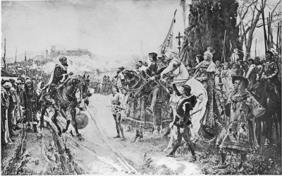 Image not available: Surrender of Granada.

From a Modern Painting by F. Pradilla, in the Palacio del Senado,
Madrid.