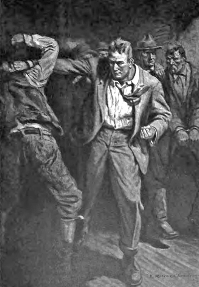 Brushing them aside with his mighty weight or driving them
before him like chaff in the fury of his onset.