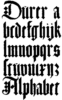 184. GERMAN BLACKLETTERS. ALBRECHT DÃRER, 16th CENTURY