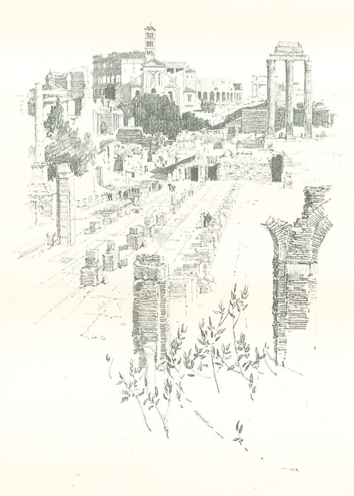 'THE FORUM' LOOKING TOWARDS THE COLOSSEUM.