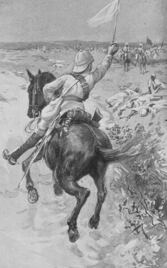 He waved a white
handkerchief, and the firing ceased