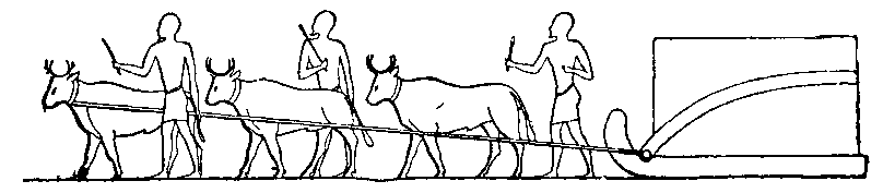 Fig 51.--Bas-relief from one of the stelae of Ahmes, at
Tûrrah, Eighteenth Dynasty. 